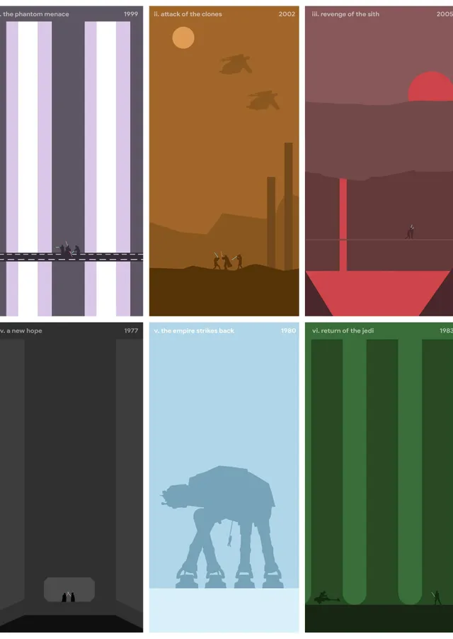 Star Wars: The Phantom Menace Minimalist metal tablo
