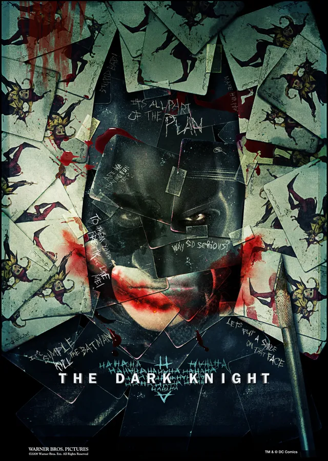 The Dark Knight Joker Kartları metal tablo