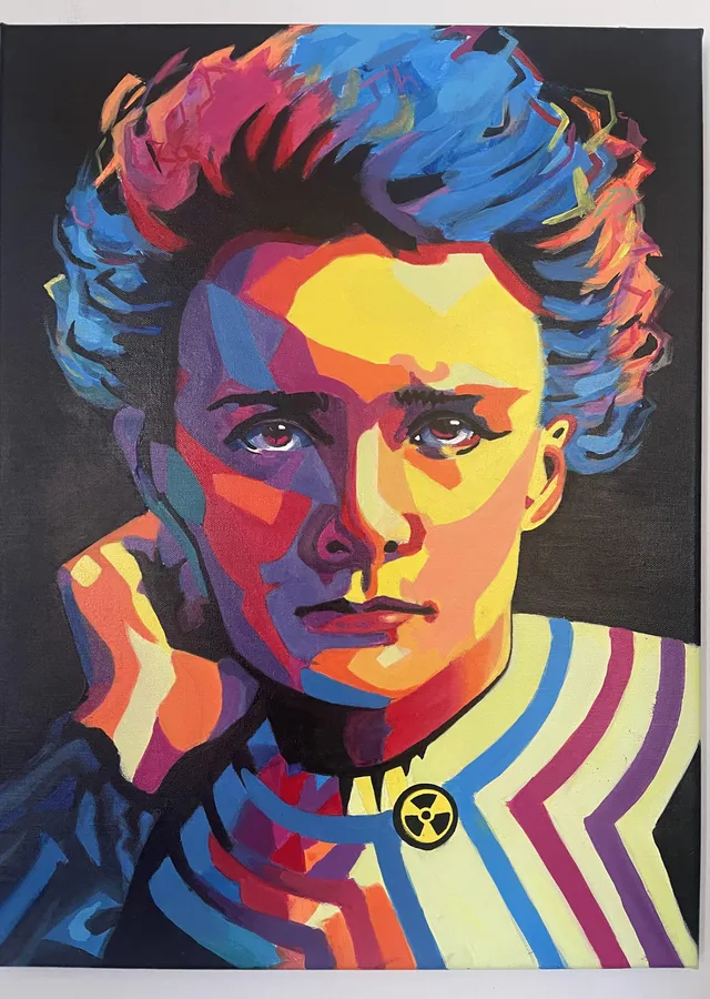 Marie Curie: Bilim Dünyasının Işığı metal tablo