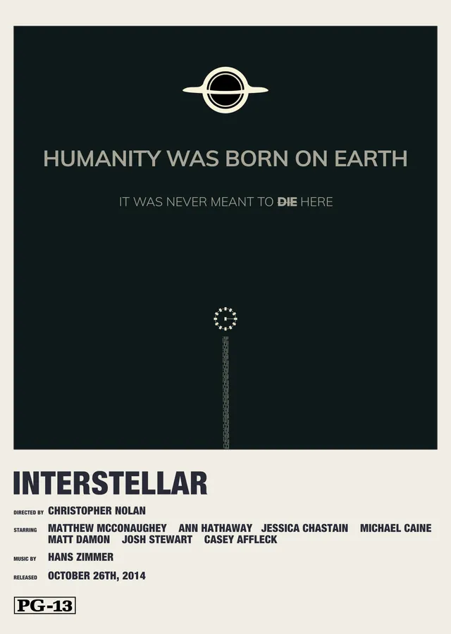 Interstellar - Yıldızlararası Film Posterı metal tablo