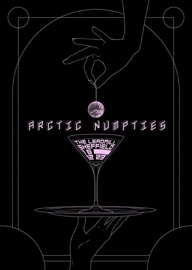 Arctic Numpties Leadmill Sheffield metal tablo
