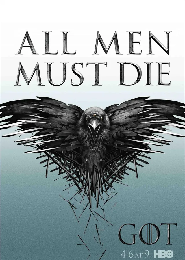 Game of Thrones: Valar Morghulis metal tablo
