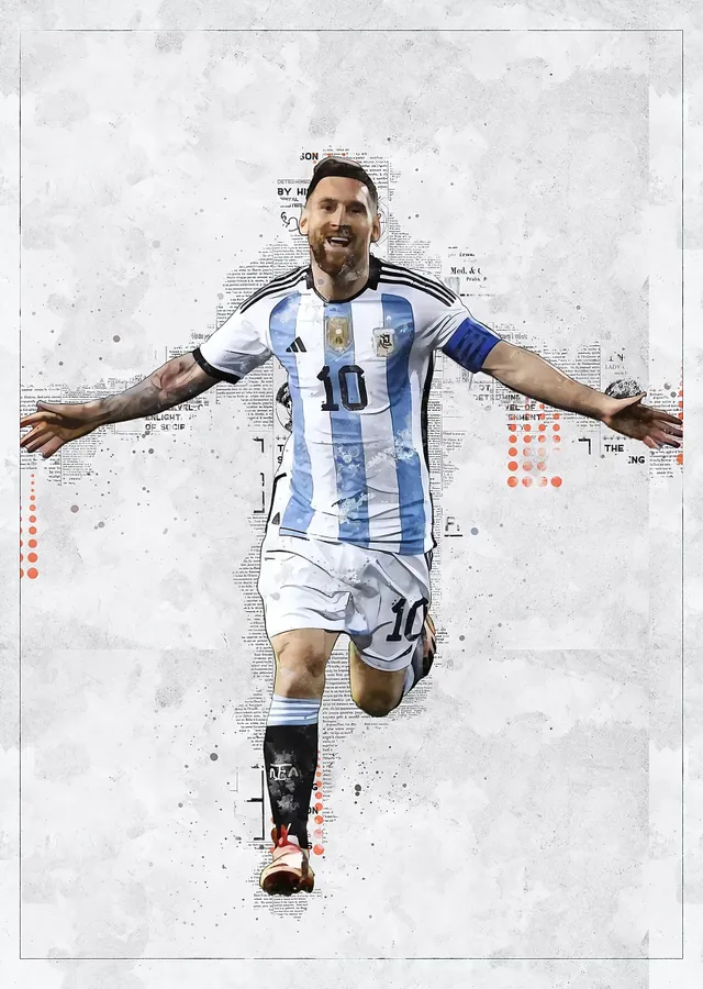Lionel Messi Dünya Kupası Kutlaması metal tablo