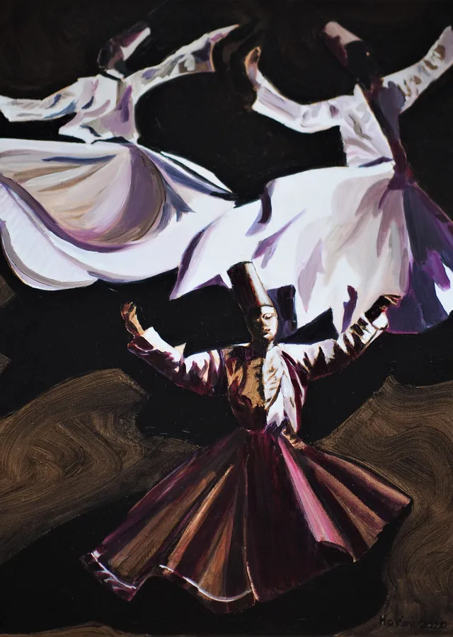 32. Mevlana Sufi Dervish Dance: İstanbul metal tablo