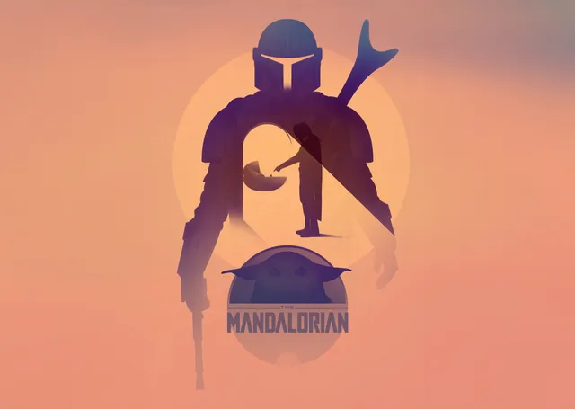 The Mandalorian Minimalist metal tablo