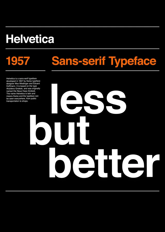 Helvetica: Az ama Daha İyi metal tablo