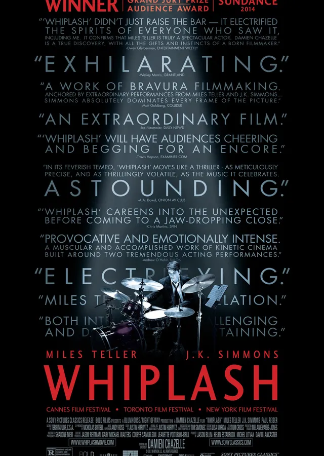 Siyah Arka Planlı Whiplash Film Poster metal tablo