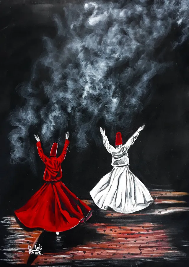 Sufi Dervişler: Dönüşüm Sanatı metal tablo