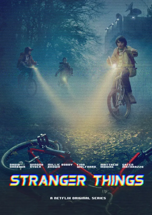 Stranger Things - Bisikletli Çocuklar metal tablo