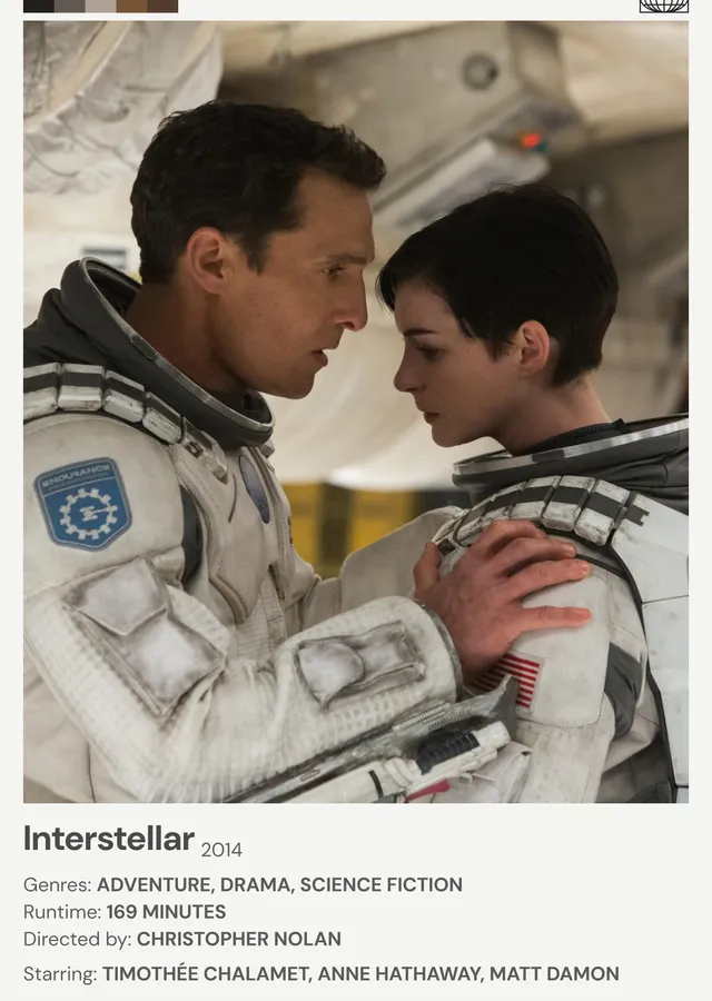 Interstellar Film metal tablo