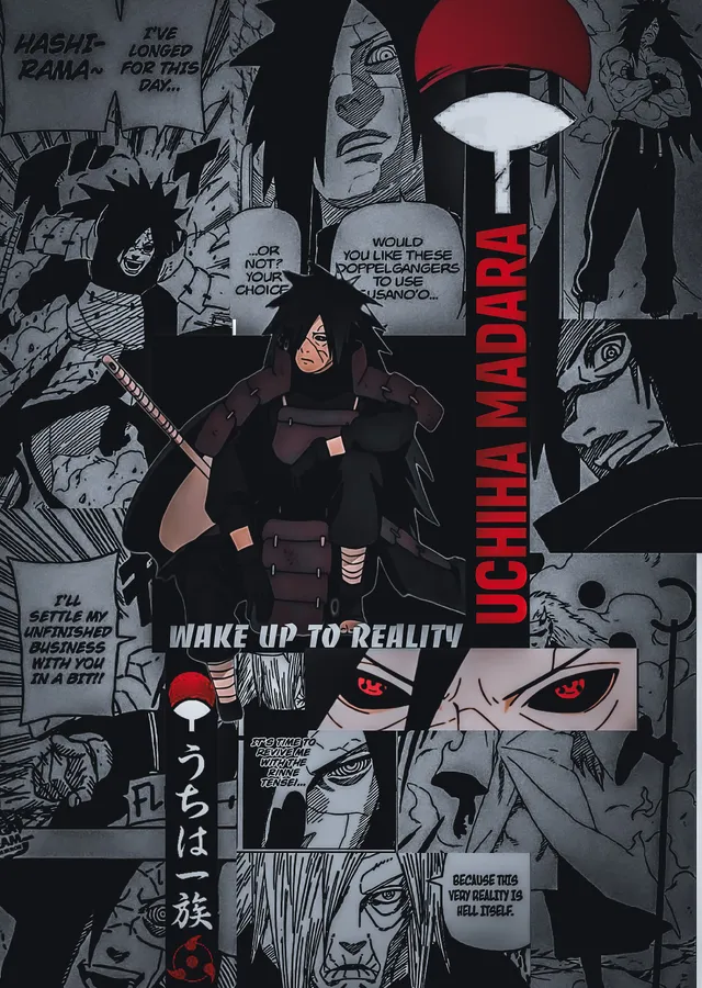 Uchiha Madara: Gerçeğe Uyan metal tablo