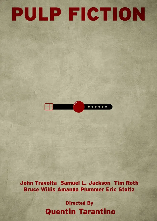Pulp Fiction Minimalist Film Afişi metal tablo