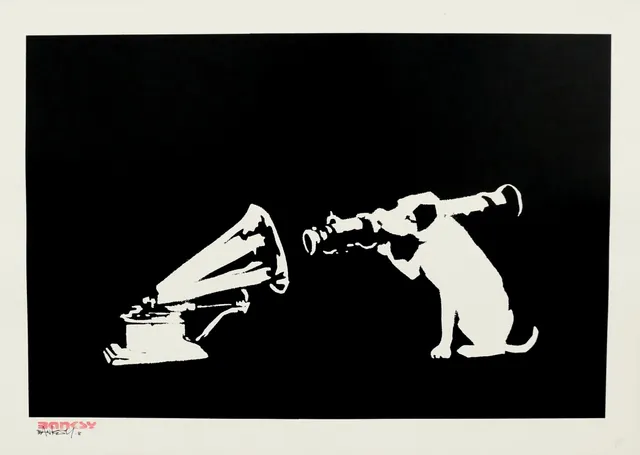 Banksy: HMV Dog metal tablo