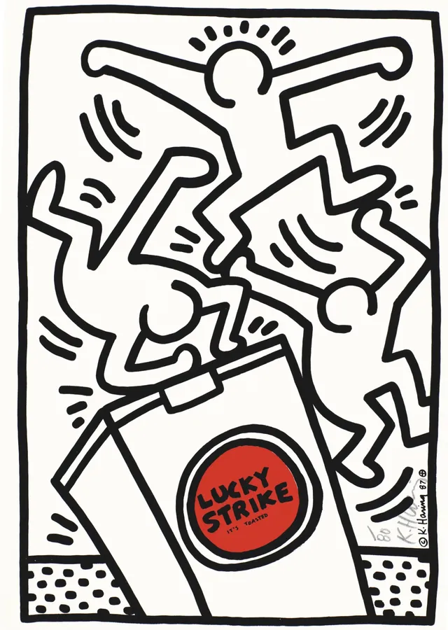 Keith Haring: Lucky Strike metal tablo