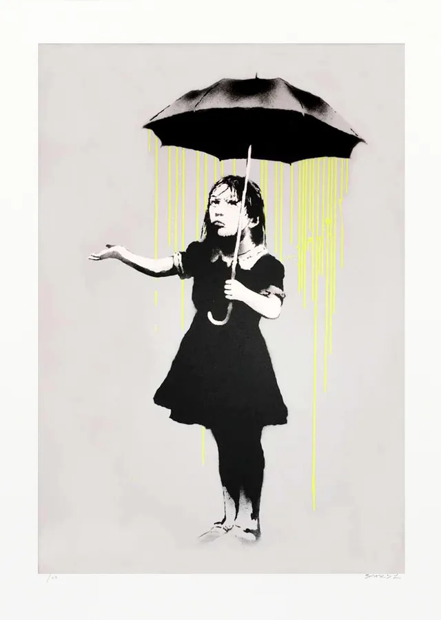 Banksy Kız metal tablo