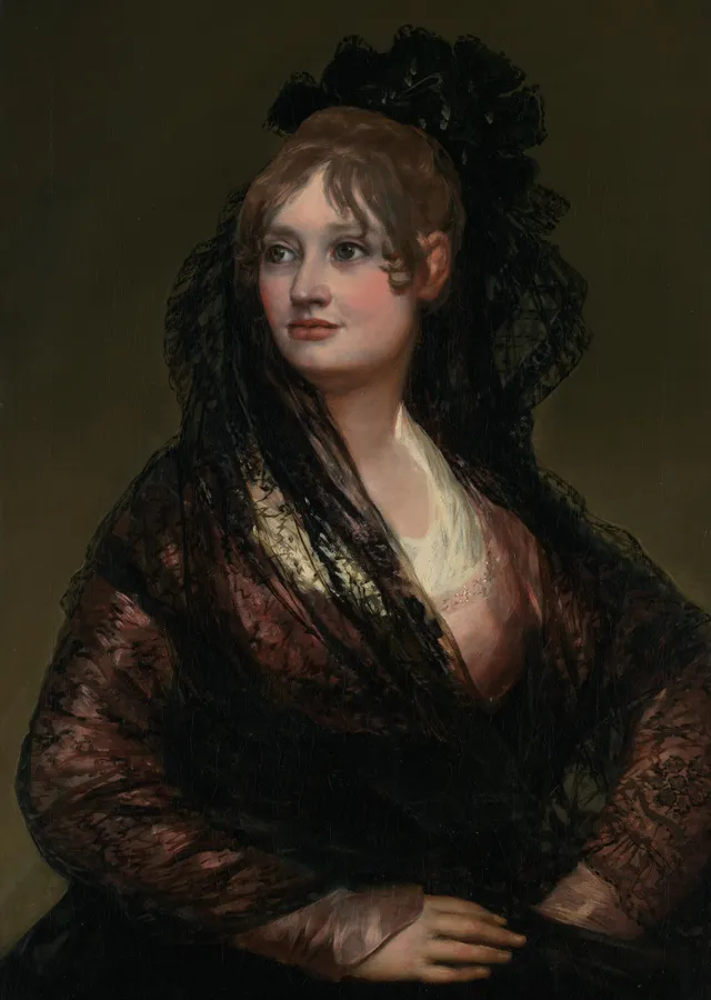 Doña Isabel Cobos de Porcel Portresi - Goya metal tablo