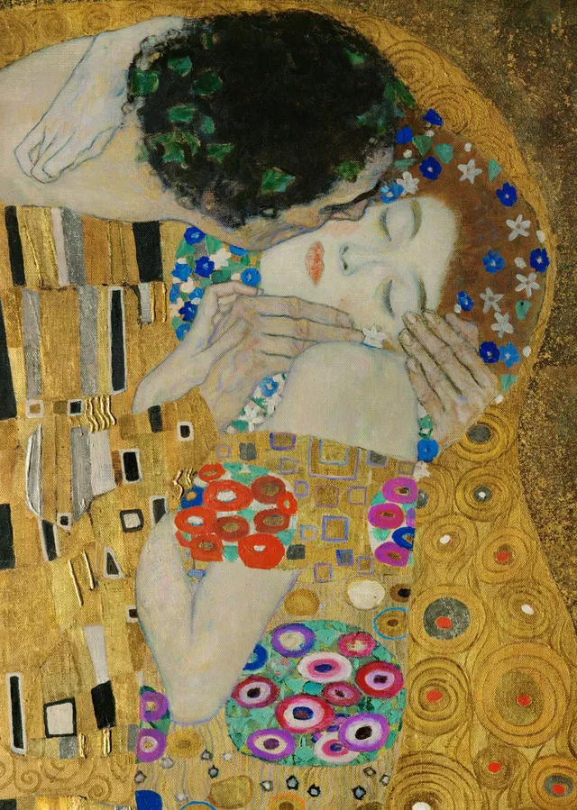 Öpücük (Gustav Klimt) metal tablo
