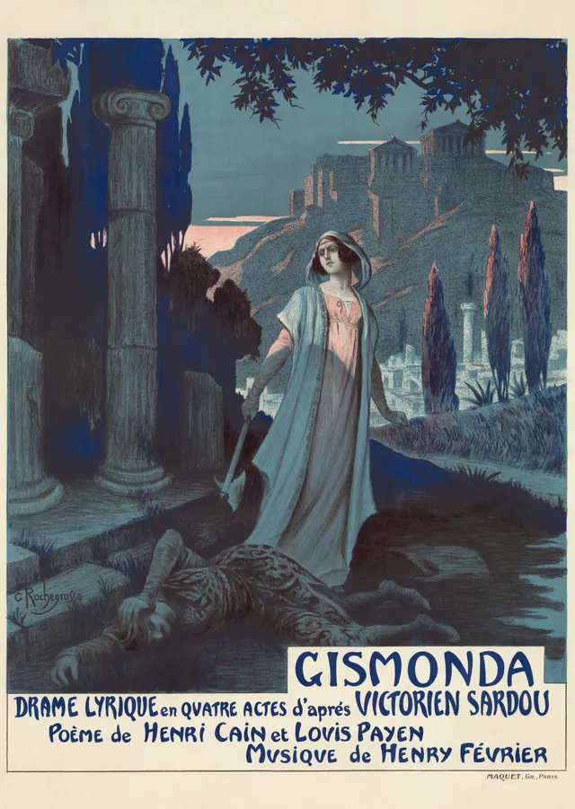 Gismonda: Vintage Opera Afişi metal tablo