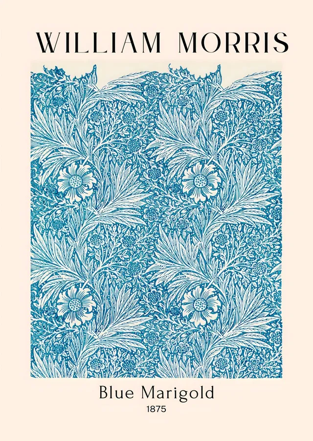 Mavi Marigold metal tablo