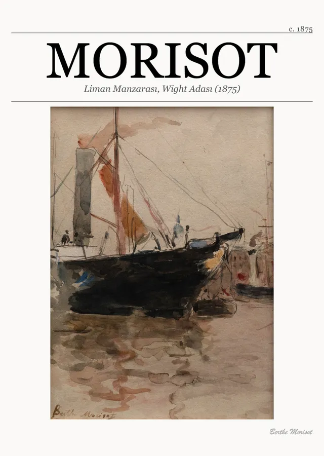 Liman Manzarası, Wight Adası (1875) metal tablo