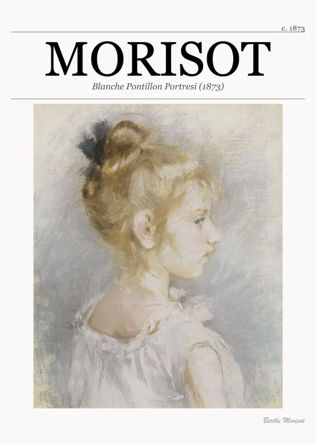 Blanche Pontillon Portresi (1873) metal tablo
