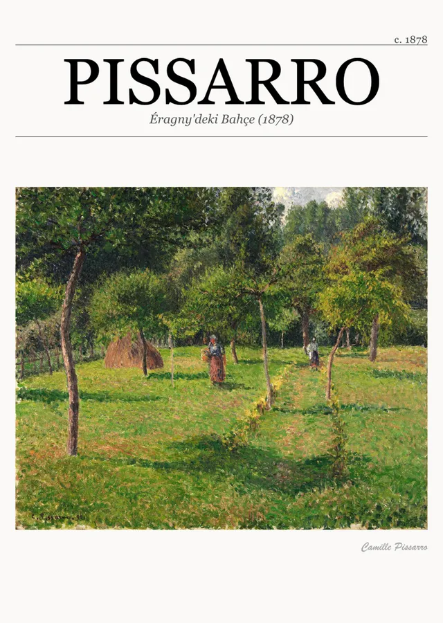 Éragny'de Bahçe (1878) metal tablo