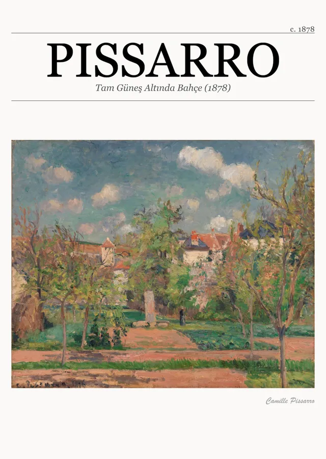 Tam Güneş Altında Bahçe (1878) metal tablo