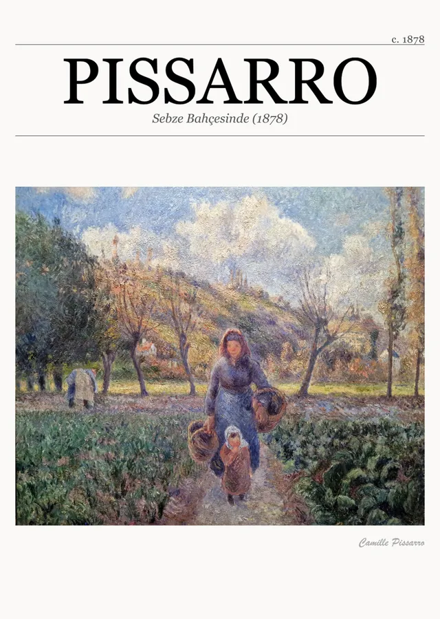 Sebze Bahçesinde (1878) metal tablo