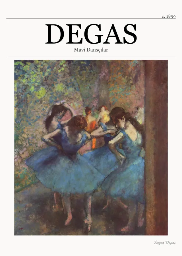 Mavi Dansçılar - Degas metal tablo