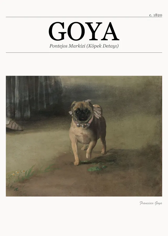 Pontejos Markizi (Köpek Detayı) metal tablo