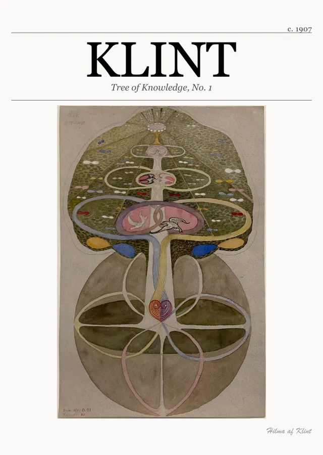 Hilma af Klint - Bilgi Ağacı, No. 1 metal tablo