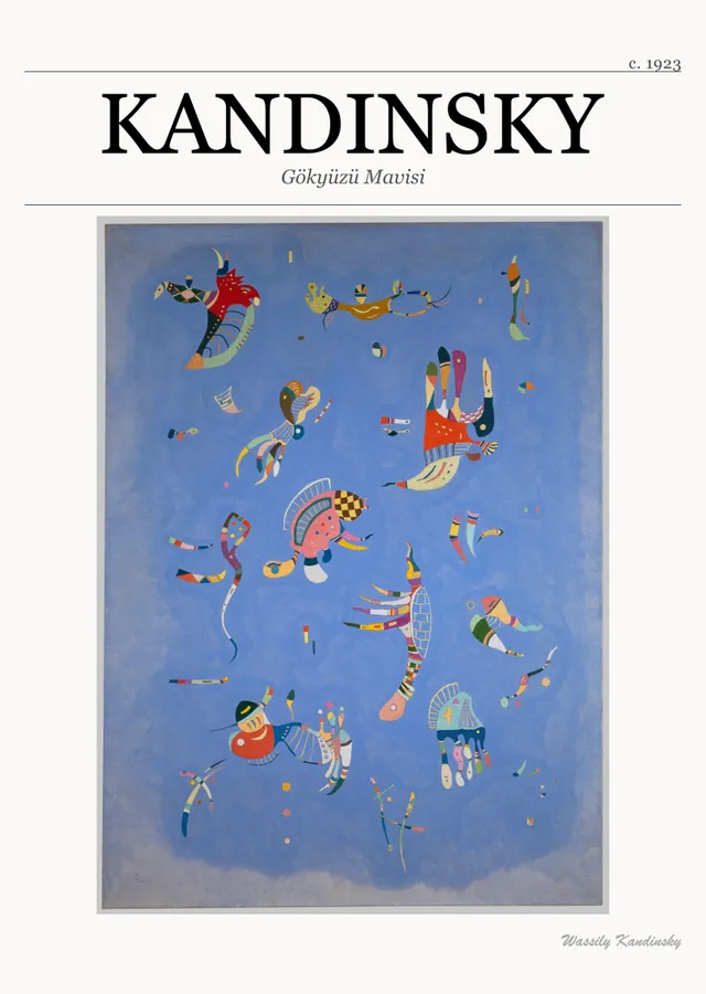Wassily Kandinsky - Gökyüzü Mavisi metal tablo