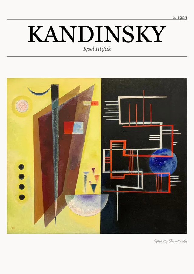Wassily Kandinsky - İçsel İttifak metal tablo