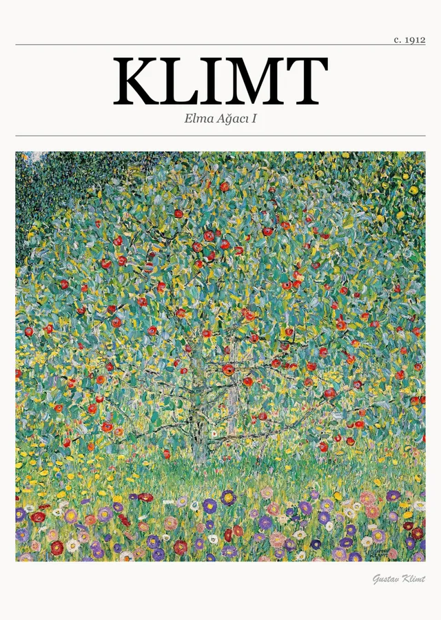 Elma Ağacı I - Klimt metal tablo