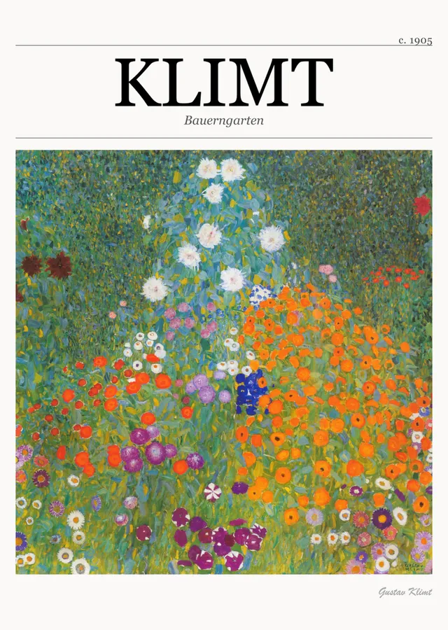 Bauerngarten - Klimt metal tablo