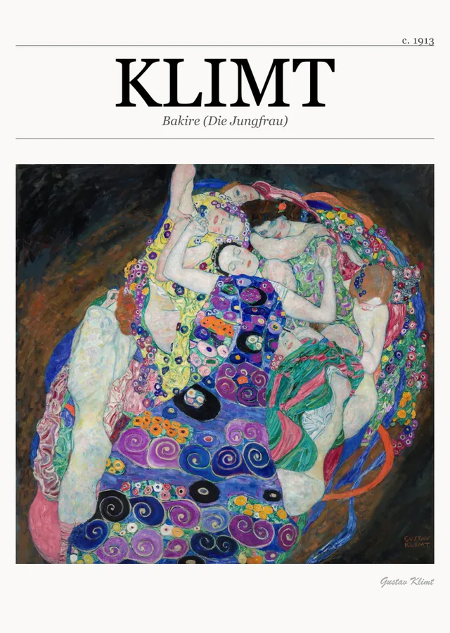 Bakire (Die Jungfrau) - Gustav Klimt metal tablo