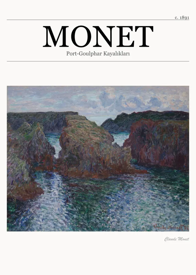 Port-Goulphar Kayalıkları - Monet metal tablo