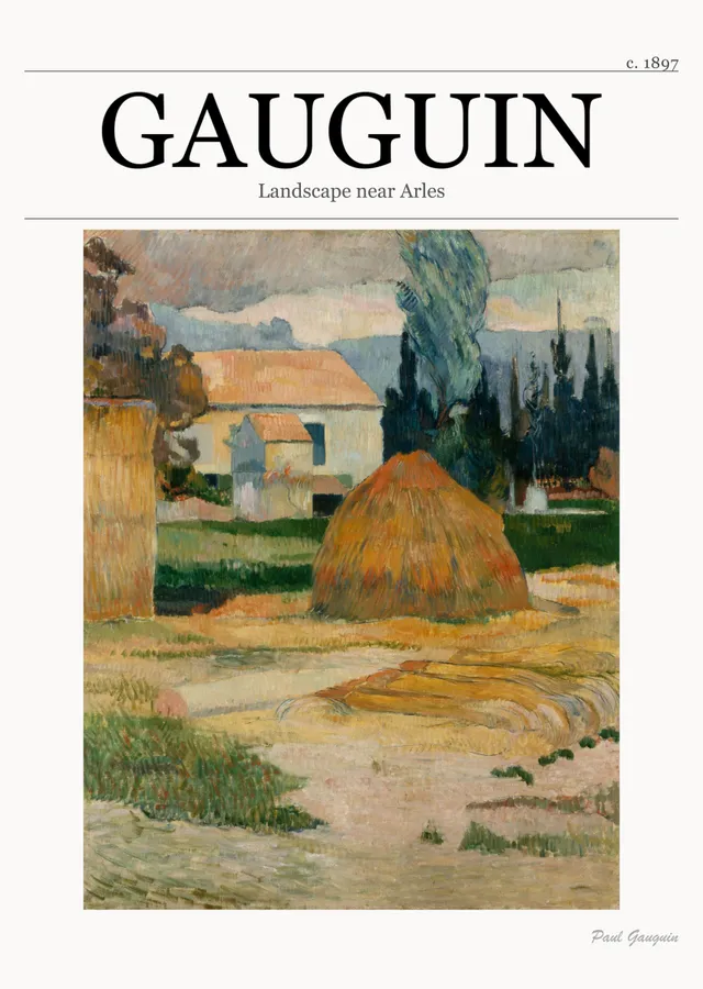 Arles Yakınlarında Manzara - Gauguin metal tablo