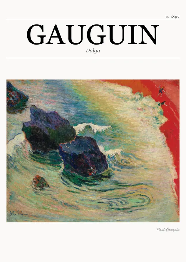 Dalga - Gauguin metal tablo
