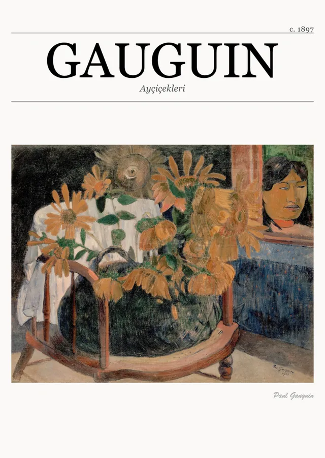 Paul Gauguin - Ayçiçekleri metal tablo