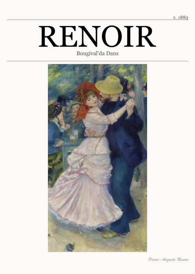 Bougival'da Dans - Renoir metal tablo