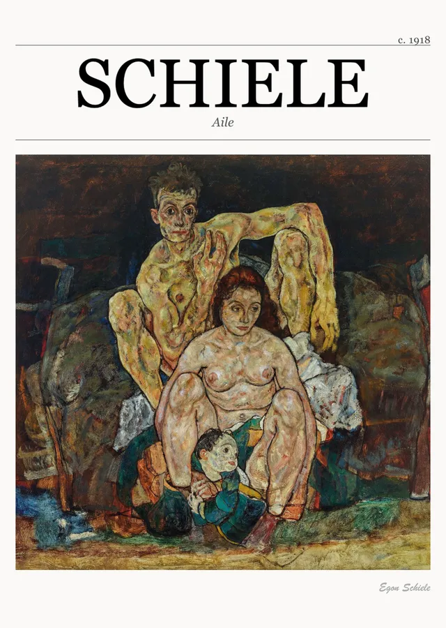 Aile - Schiele metal tablo