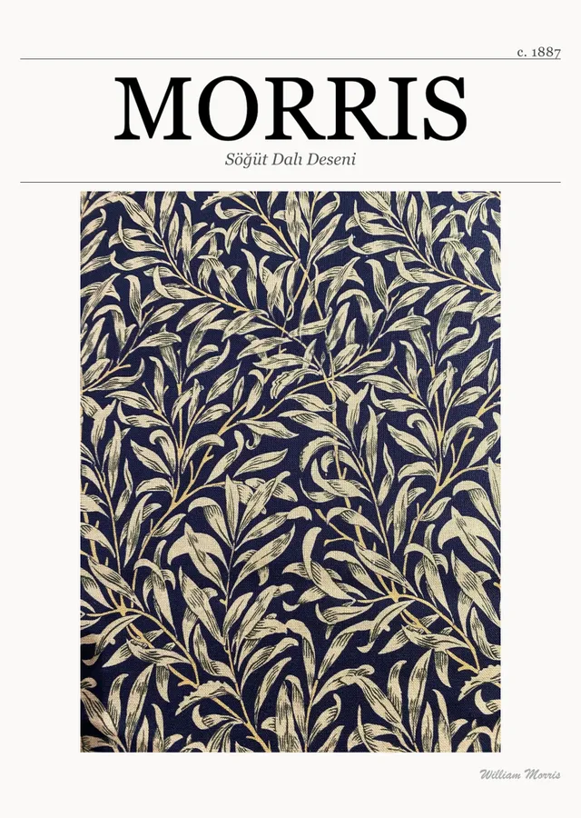 Söğüt Dalı Deseni (William Morris) metal tablo