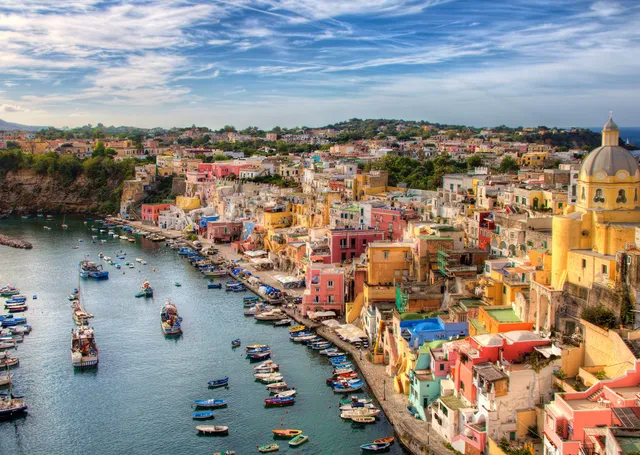 Positano'nun Renkli Güzelliği metal tablo