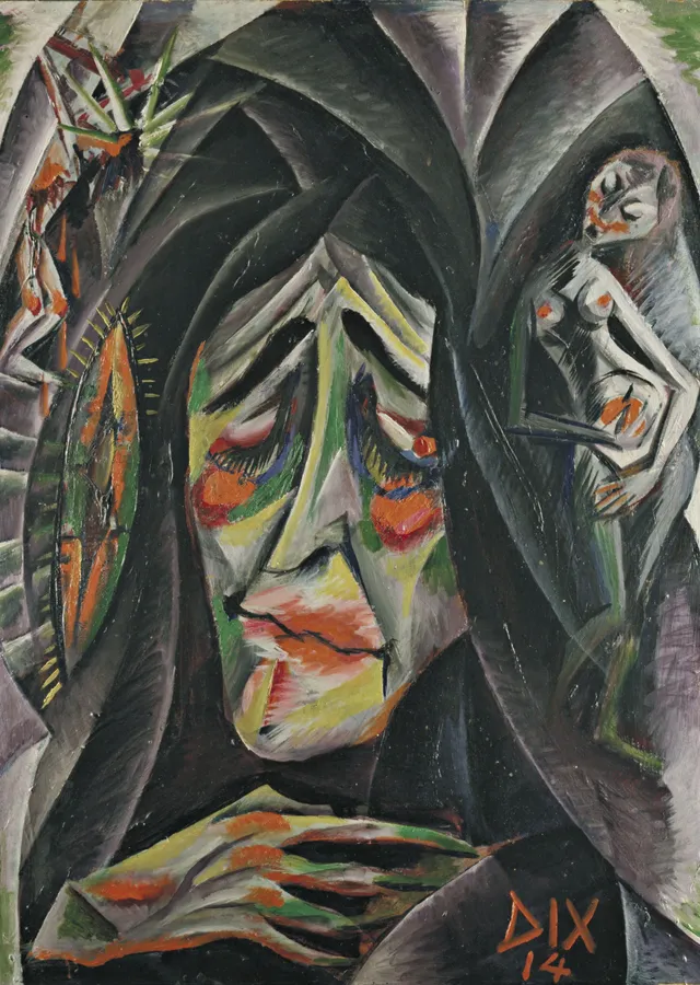 Otto Dix: Hüzünlü Kadın metal tablo