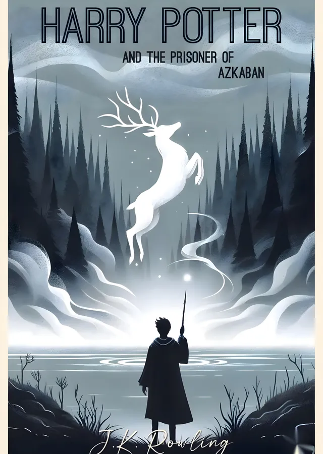 Beyaz Geyik Figürüyle Harry Potter ve Azkaban Tutsağı metal tablo
