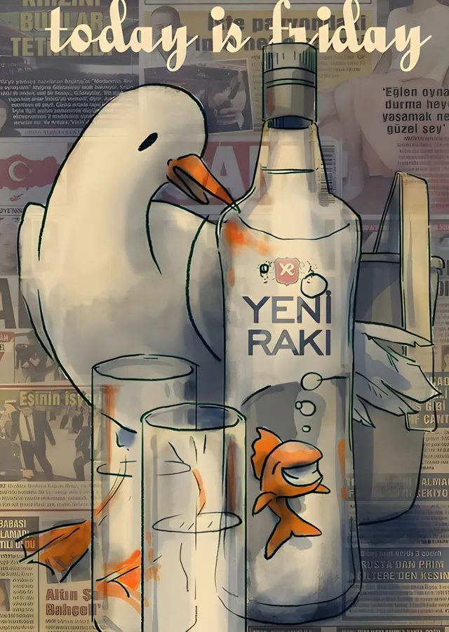 Yeni Rakı ile Pazar Keyfi metal tablo