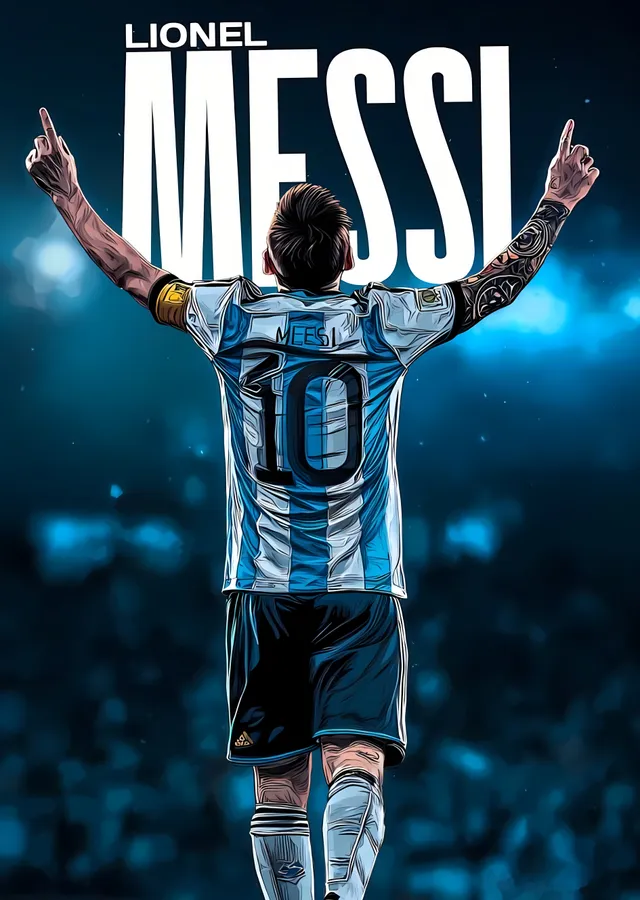 Lionel Messi: Futbolcu metal tablo