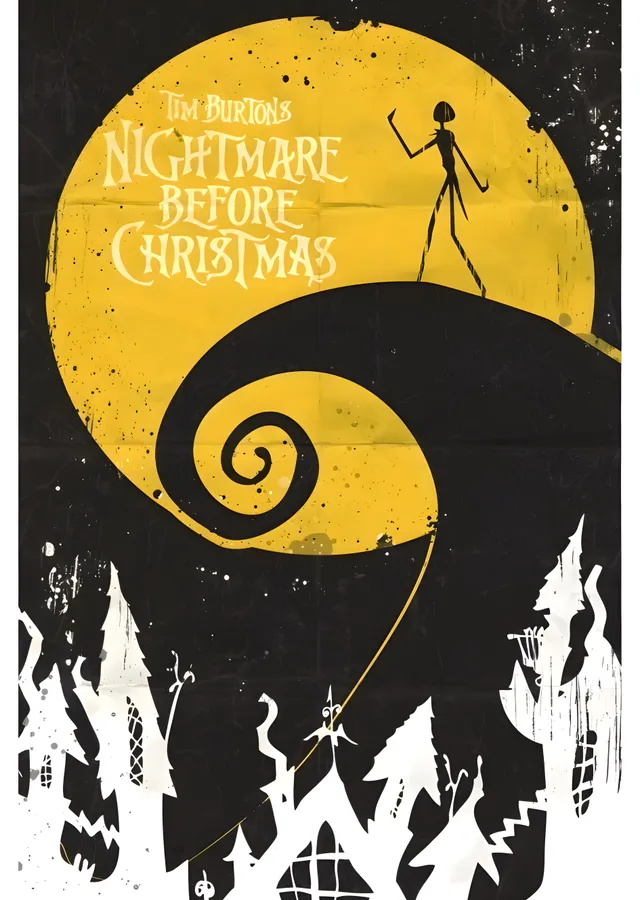 The Nightmare Before Christmas - Cadılar Bayramı Kasabası metal tablo