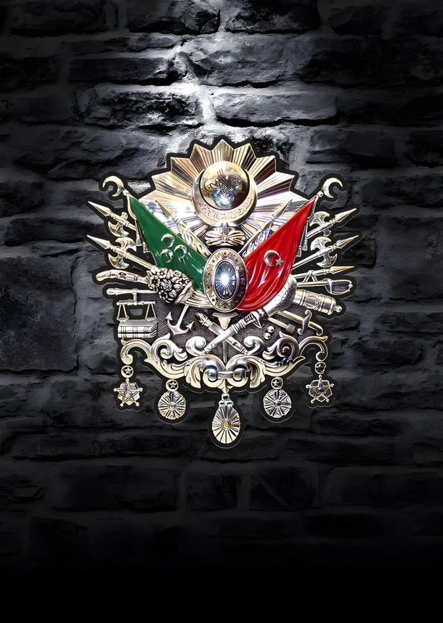 Osmanlı Arması: Güç ve Heybet metal tablo